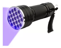 Linterna Led Uv Gadnic Metalica Ultravioleta 4.5v 21 Leds Color De La Linterna Negro