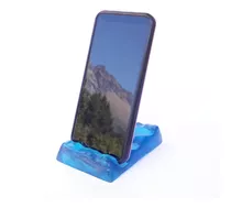 Soporte Porta Stand Apoya Celular iPhone Resina Diseño Aqua