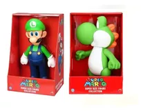Luigi E Yoshi, Kit Com 2 Bonecos Grandes Do Super Mario 23cm