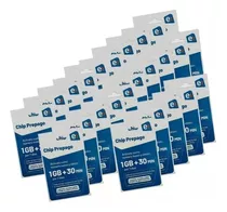 Pack 20 Chip Entel 1gb + 30min Sim Card Prepago