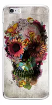 Capa Capinha Personalizada Rock N Roll Caveira Floral Skull