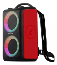 Caixa De Som Amplificada Amvox Aca600 Bagvox Red Bluetooth