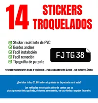Stickers Para Grabado De Patentes En Vidrios De Vehiculos