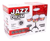 Bateria Musical Jazz Drum Para Niños +3 Años 
