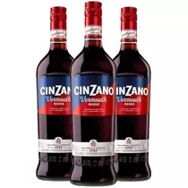 Aperitivo Cinzano Rosso Vermouth Americano Tragos - Pack X3