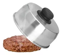 5 Abafador De Hamburguer Tampa Para Chapa Lanche Cor Inox