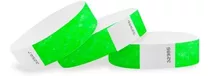 Pulseras Tyvek Verde Neon Numeradas Pack 100 (sin Imprimir)