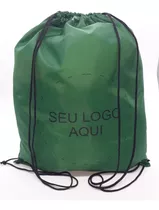 150 Mochilas Saco Personalizada Em 1 Cor Em Naylon Resinado