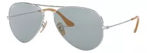 Ray-ban Aviator Washed Evolve Rb3025 - Blue - Clásica/fotocromática - Polished Silver - Metal - Polished Silver - Metal - Extra Large