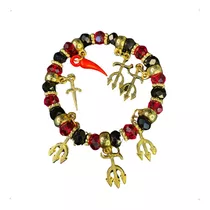 Pulseiras Pomba Gira C/ Pingente - Umbanda/ Candomblé Comprimento 6 Cm Diâmetro 6 Cm