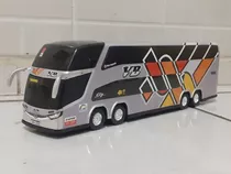 Miniatura Ônibus  Vb 4 Eixos  30cm Frete Grátis Prata