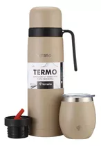 Kit Matero Terrano (mate + Termo C/asa + Bombilla De Regalo)