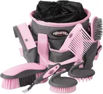 Kit De Aseo Para Caballos Weaver 7 Accesorios - Gray/pink