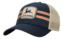 John Deere Gorra Original Azul Marino Y Beige Con Malla