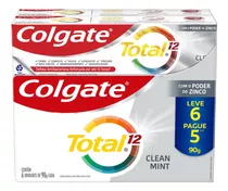 Creme Dental Colgate Total 12 Clean Mint 6un