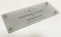 Placa Acrílica Para Puertas De Oficinas (nombre Y/o Cargo)