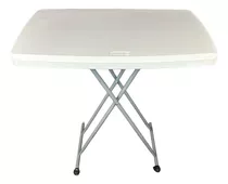 Mesa De Exterior Otra Volta Mesa Plegable Ajustable De Plástico Color Blanco