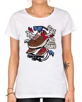 Remera De Mujer No Brakes Skate Zapatilla Con Gafas