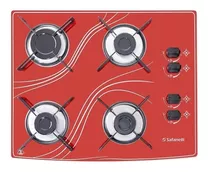 Fogão Cooktop Gás Safanelli Lines Fogão 4 Bocas Vermelho 127v/220v