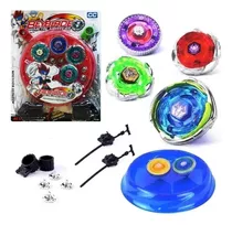 Kit 4 Beyblade Metal Blay Blade Tornado5d + Arena De Batalha