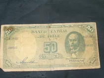 Billete De 50 Pesos Chilenos