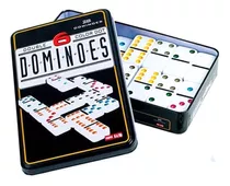 Jogo De Domino Profissional Double 6  Estojo  Lata 28 Peças 