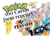 Lote (kit) 100 Cartas Pokemon + 1gx + 1booster Sol E Lua Br 