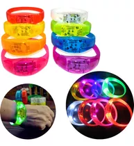 50 Pulseiras De Led Pisca Batida Musica Coldplay Colorida