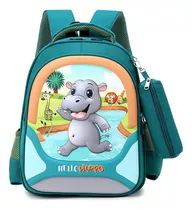 Mochila Escolar Infantil Tamaño A4 Kawai Animalitos 3d