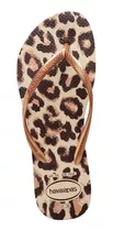 Ojotas Havaianas Slim Animals Mujer Original Beige