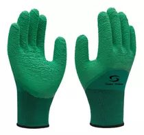 Luva Coleta Verde Látex Corrugado Super Safety Kit 12 Pares