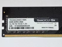 Memoria Teamgroup 8gb (4gb + 4gb) Ddr4 Ted44g2666c19bk