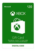 Tarjeta Xbox Live Microsoft Gift Card [ Código Digital ] $20