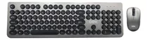 Combo Teclado Mouse Sem Fio 1600 Dpi Tm410 Prata Cor Do Teclado Prateado