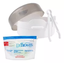 Set Esterilización Microondas Bolsa-contenedor Dr. Brown's 110v/220v