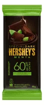 Chocolate Amargo 60% Cacau Menta Special Dark Hershey's  Pacote 85 G