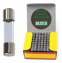 Kit 10 Peças Fusível De Vidro Pequeno 5x20mm 0,1a Até 30a 