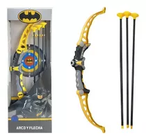 Conjunto De Arco Y Flechas X3 Ventosa Batman Juguete Niños Color Negro-amarillo