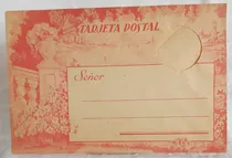 Antiguo Sobre Para Postales, Art Nouveau, Sin Uso.