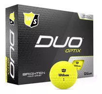 Pelotas Bolas De Golf Wilson Duo Optix 12 Unidades Color Amarillo
