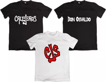 Remera Callejeros Cjs Don Osvaldo Rock Pedí Tu Logo Algodón