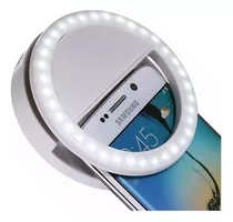 Aro De Luz Led Para Selfie Celular Tablet - A Batería Recarg Color Blanco