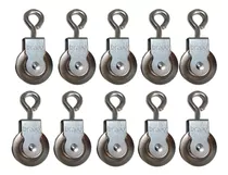 10 Roldanas De Metal Niqueladas 25mm - Oferta