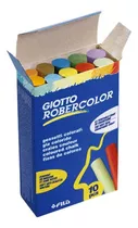 Caixa Hipoalergênica Robercolor Giotto Com 10 Gizes Coloridos