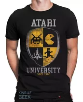 Camiseta Atari Video Game Retrô Camisa Geek Jogos Filmes 