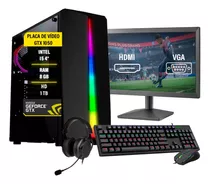 Pc Gamer Completo Intel I5 4º Ger. Gtx 1050ti 4gb 8gb Hd 1tb