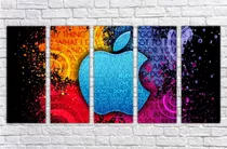 Quadro Decorativo Steve Jobs Informática Apple 5 Pçs Gg 04