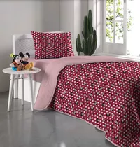 Edredom De Solteiro Cobertor Mickey E Minnie 1,50m X 2,20m