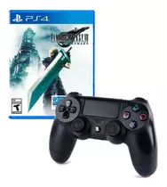 Mando Ps4 Negro + Juego Final Fantasy Vii Remake Ps4