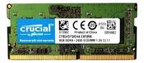 Memória Ram Crucial/micron Ddr4 8gb 2400mhz 1.2v Cl17 Sodimm